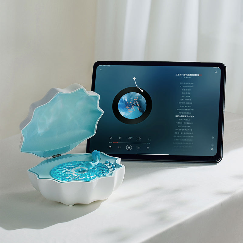 Glacier gift for her galaxy blue shell northern night light Projector