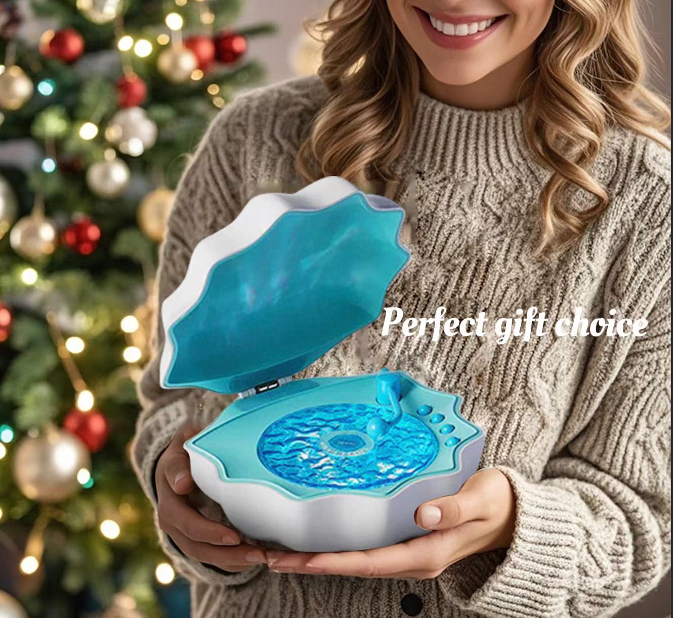 Glacier gift for her Blue Shell northern night light Projector